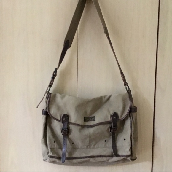 Polo Ralph Lauren Other - Polo Ralph Lauren Rare Vintage Canvas Leather Messenger Shoulder Bag